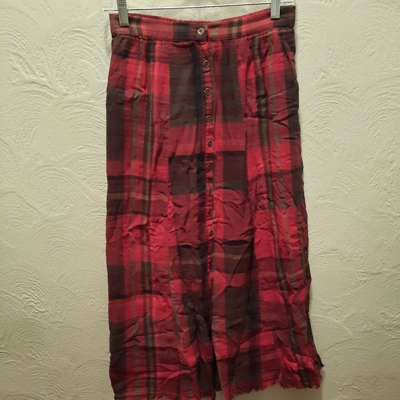 Mystree Long Plaid Skirt - Picture 3 of 8